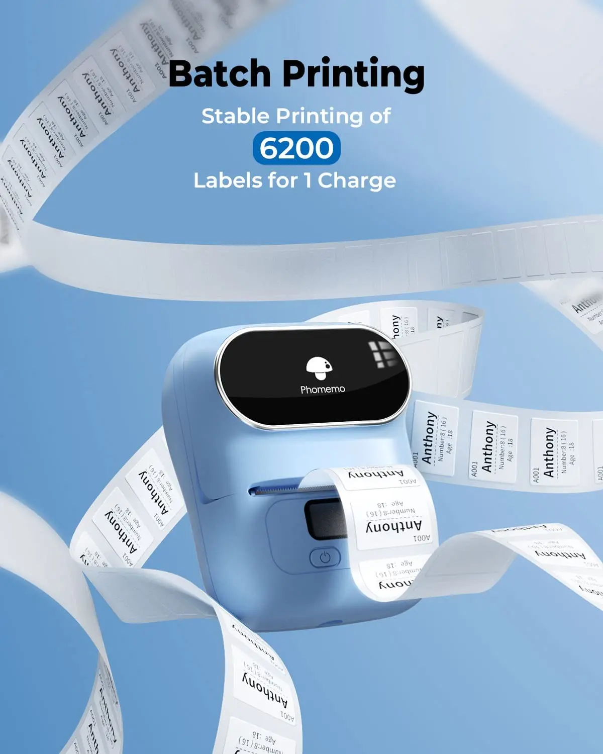 M110 Bluetooth Label Maker Barcode Label Printer