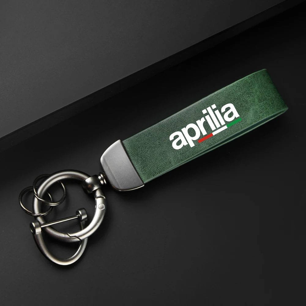 Aprilia RSV4 RSV1000/R Caponord 1200 Dorsoduro 750 Shiver Tuono 1000/R V4R 용 가죽 오토바이 키 체인 홀더 열쇠 고리