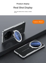 Luxury PU Leather Shockproof Protective Case with Stand for Huawei Honor Magic 7 Pro (Black)