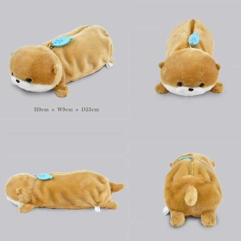 Adorable Otter Plush Pencil Case - Cartoon Animal Pen Bag