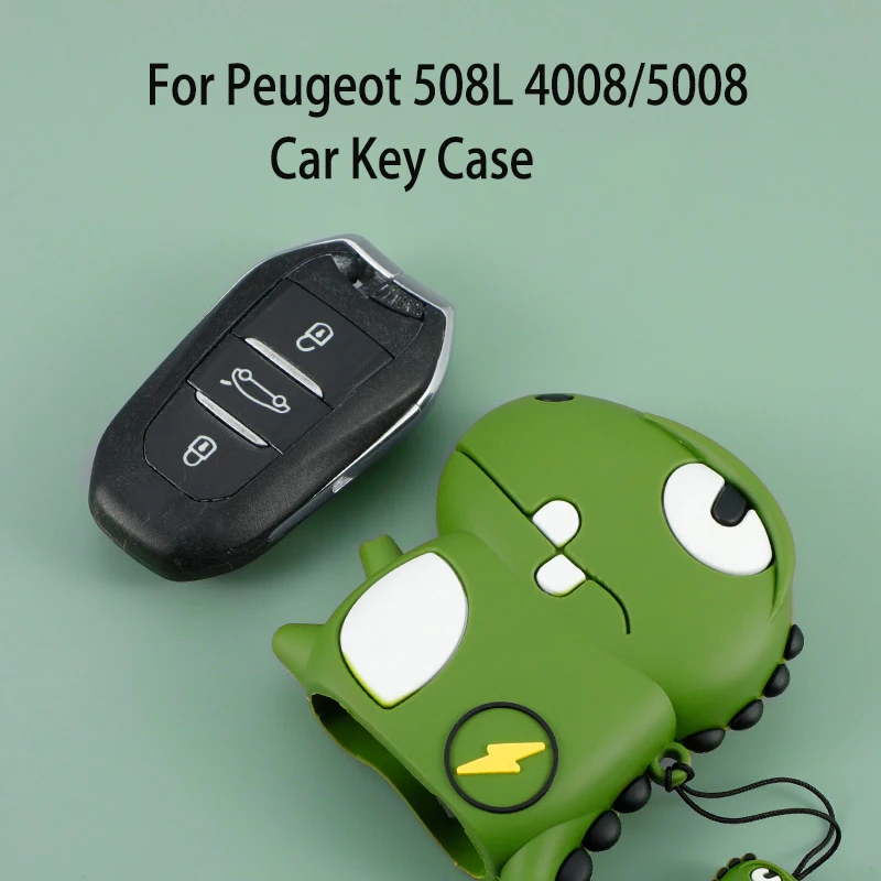 

Silicone for Peugeot 308 408 508 2008 3008 4008 5008 Citroen C4 C4L C6 C3-XR Picasso Smart Remote Car Key Case Cover Fob Ring