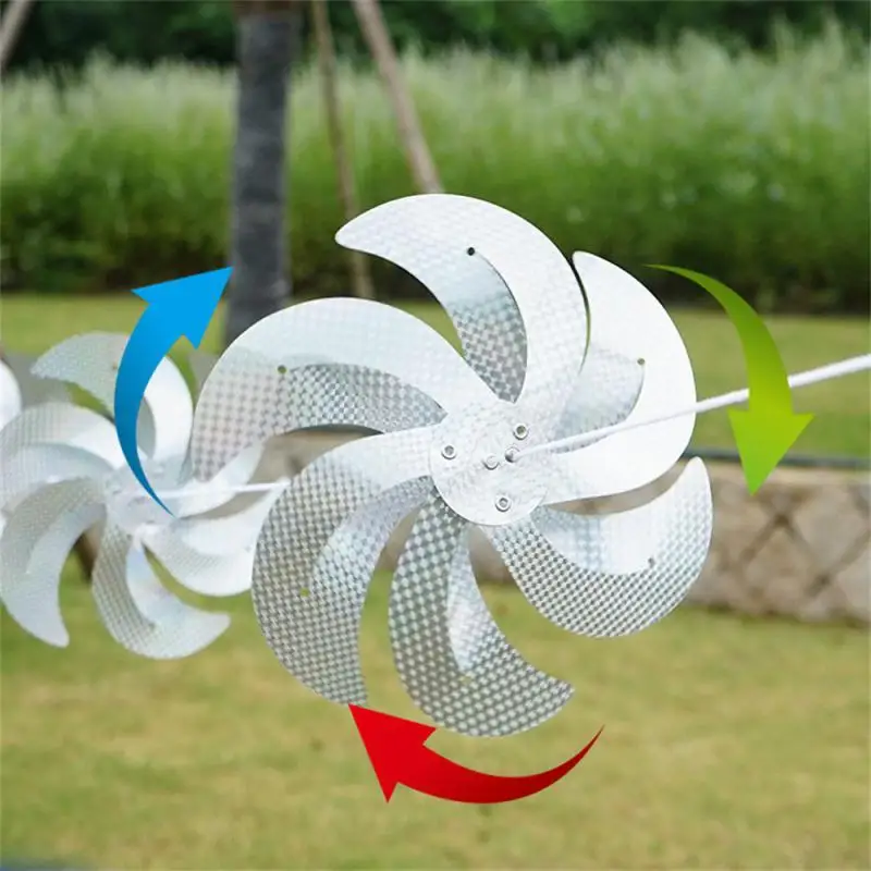 

Bird Repeller Colorful Toughness Reflective High-speed Rotation Wear-resistant For Outdoor Garden Windmill String Silver