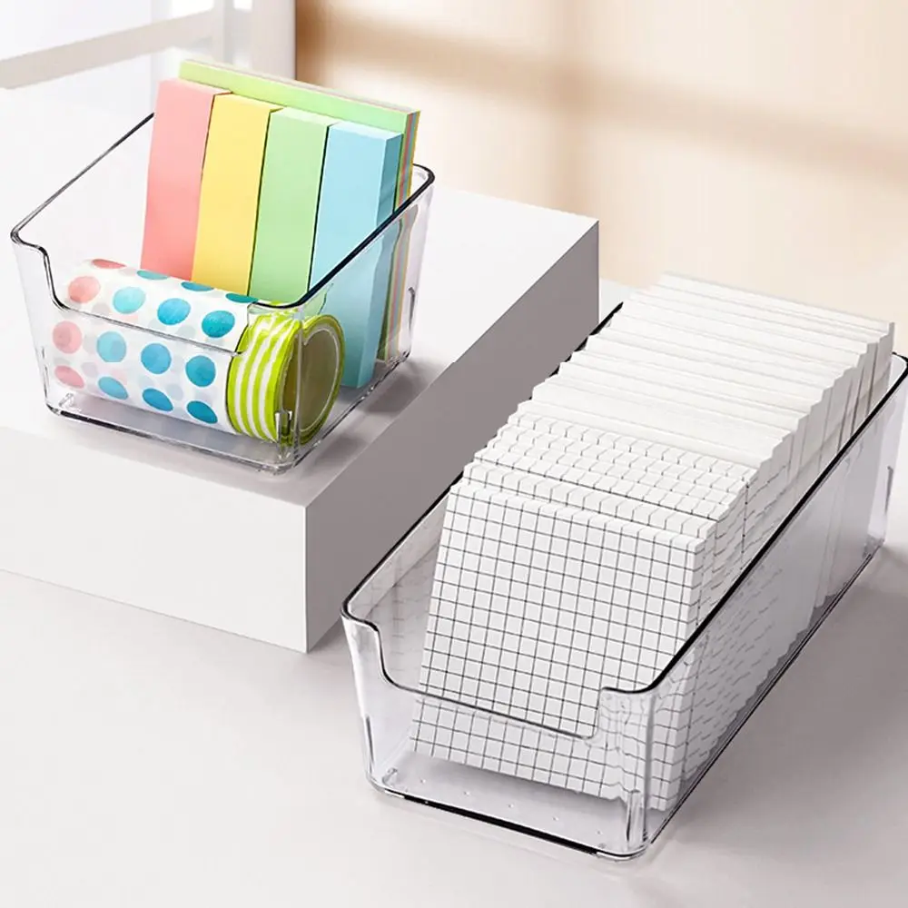 Simple Transparent Note Storage Box Acrylic Waterproof Drawer Separate Storage Case For Students Desktop Organizer stationery organizer,stationery storage box