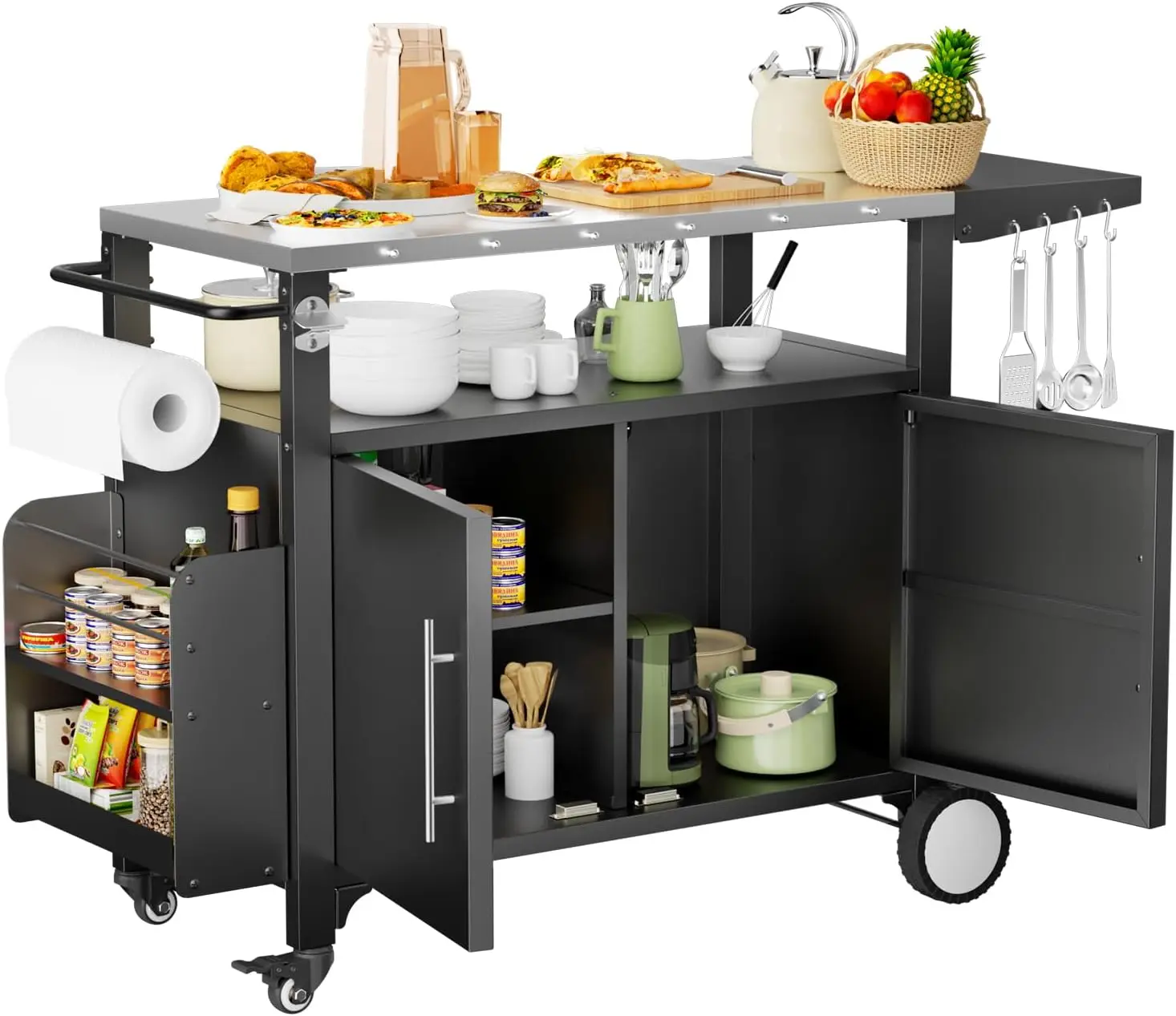 Outdoor Grill Cart with Storage 6