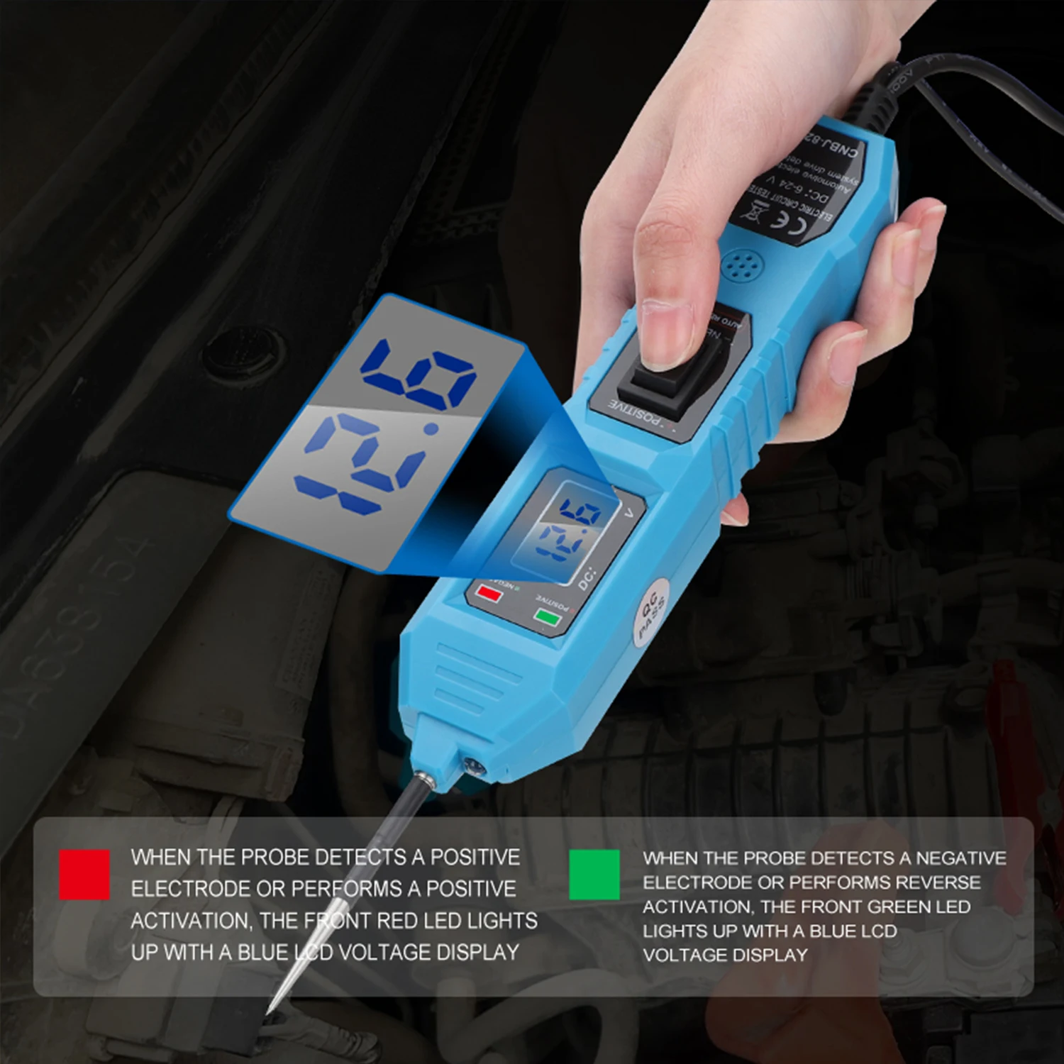 Socket Tester Automotive 3.5-36V DC LCD Digital Circuit Test Light Fuse Tester LED Electrical Pen