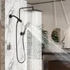 Rain Shower Heads with Handheld Spray Combo, 10 Inch High Pressure Rainfall Shower Head with 11" Extension Arm 2