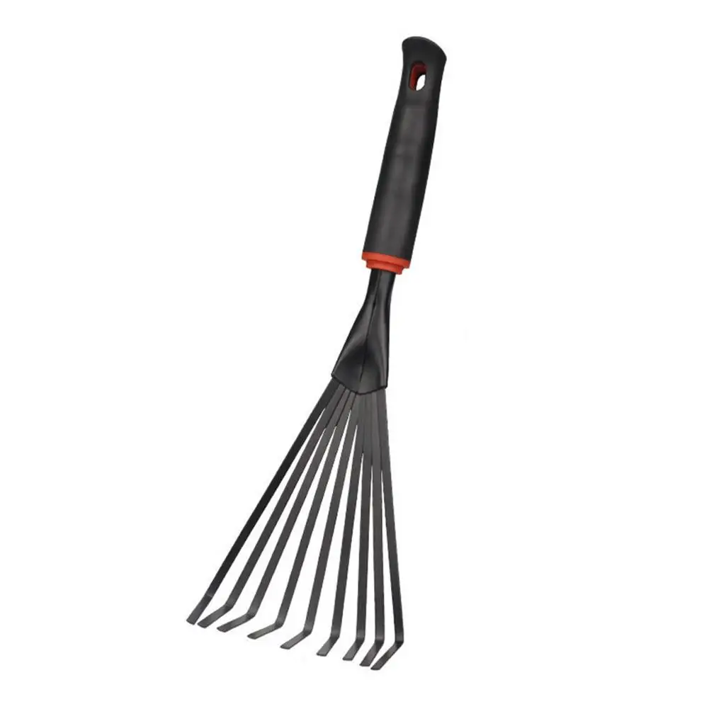 Portable Leaf Rake Plastic Rake Gardening Tool Small Garden with Handle Lawn leveling Gardening Planting Tool