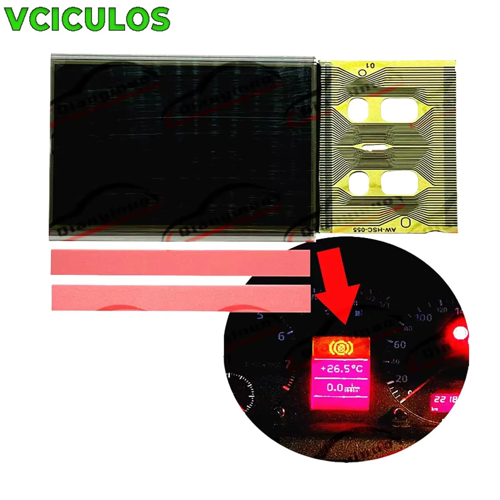 아우디 A3 A6 A4 B5 VDO 계기판 픽셀 수리용 대시보드 LCD 디스플레이 스크린 1개 자동차 내부 외부 액세서리 부품