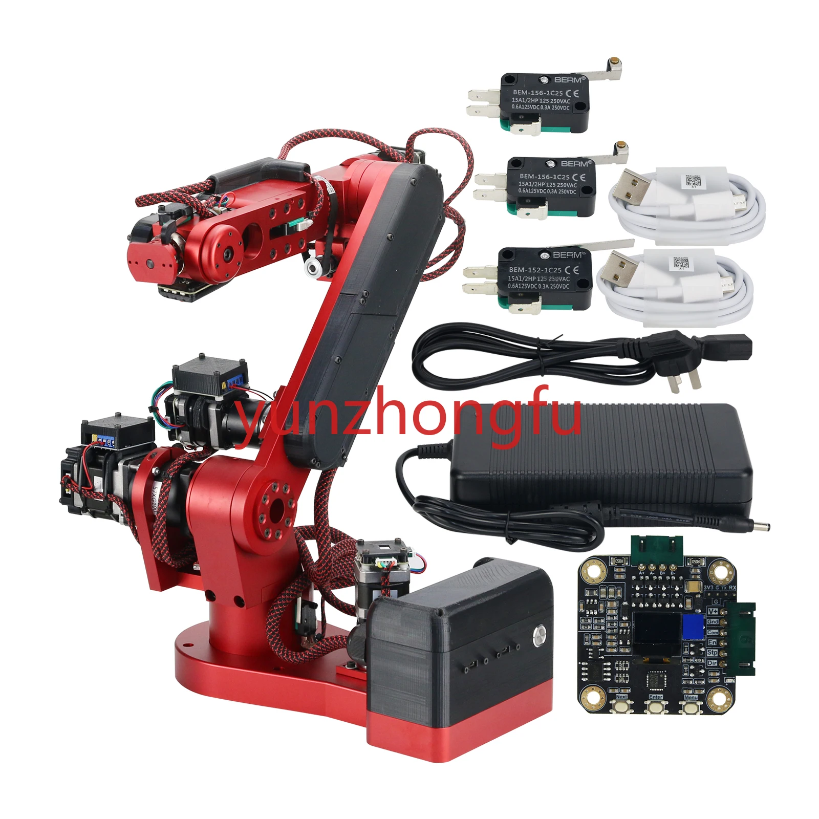 

AR4 6DOF Robot Arm Robotic Desktop Mechanical with Motor Controller ROS Open Source 2KG Load