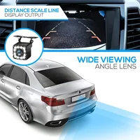 Caméra de recul de voiture grand Angle 12LED, caméra de recul, Vision nocturne, moniteur de stationnement automatique de recul, vidéo HD étanche CCD 4