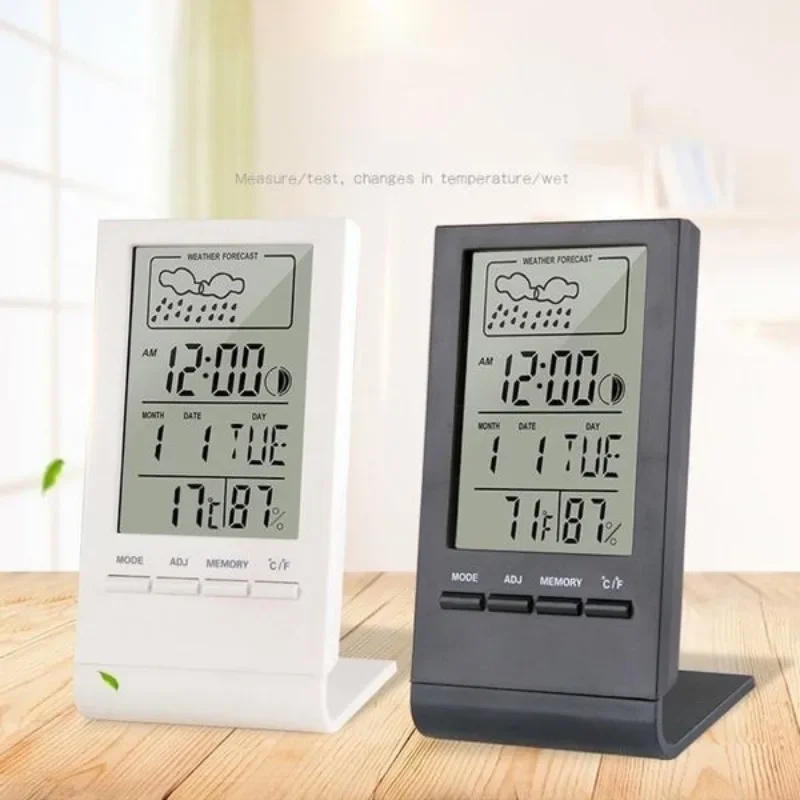 2025 NEW LED Digital Automatic Electronic Monitor Clock Thermometer Hygrometer Gauge Indicator Alarm Clock Indoor 6