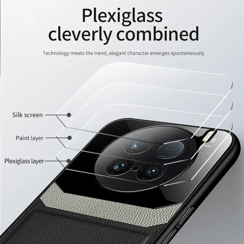 Luxurious Leather Phone Case with Camera Protection and Shockproof Cover