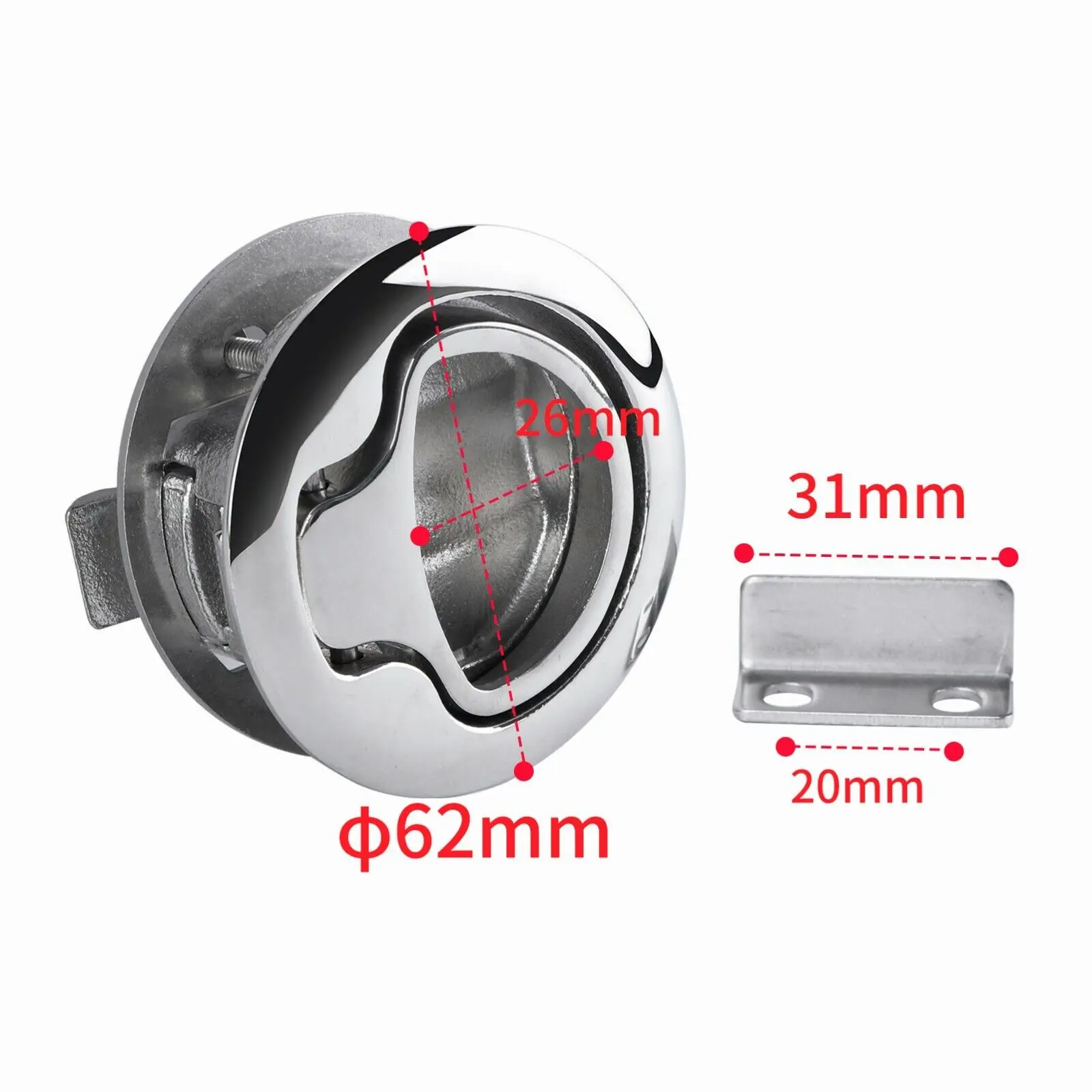 Boat Parts Accessories A Pair Boat  2\'\' Floor Latches Turning Lock Lift Handle Marine Stainless Steel