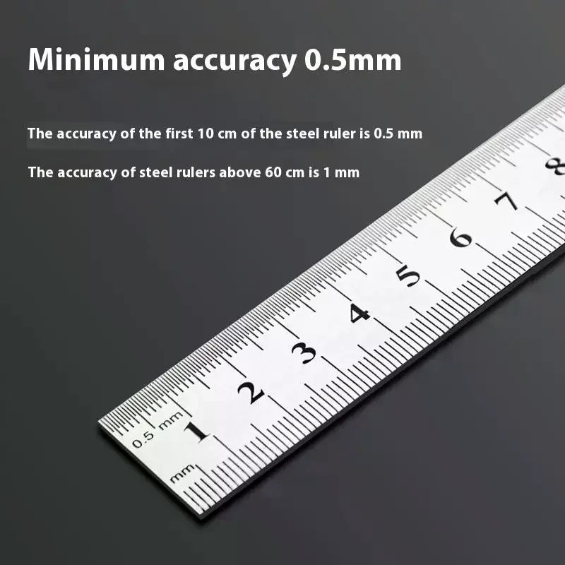 뜨거워요 15-100CM 무광택 새틴 크롬 스테인리스 스틸 기계공 엔지니어용 자(밀리미터 눈금 포함)