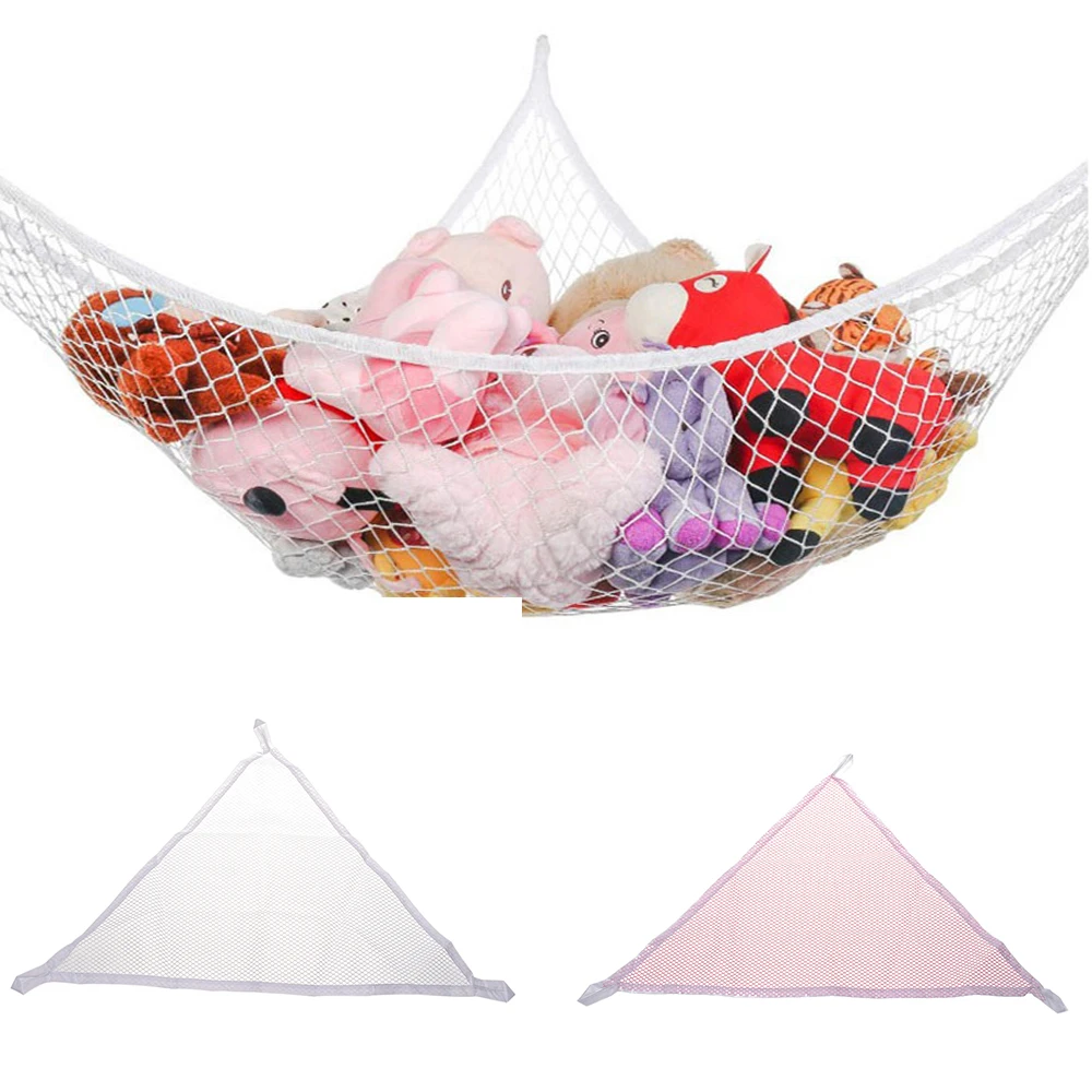 2 Colors Cute Soft Hammock Net for Toys Storage Children Bedroom Toys Stuffed Animals Toys Hammock Net Organize Storage Holder