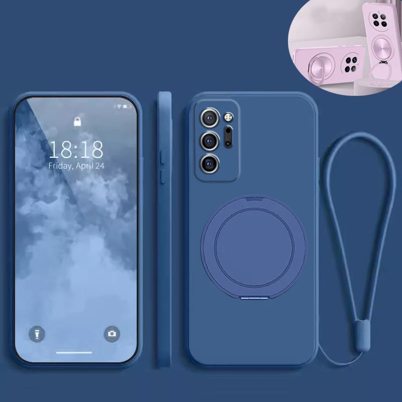 Silicone Protective Phone Case with Magnetic Holder and Screen Protector