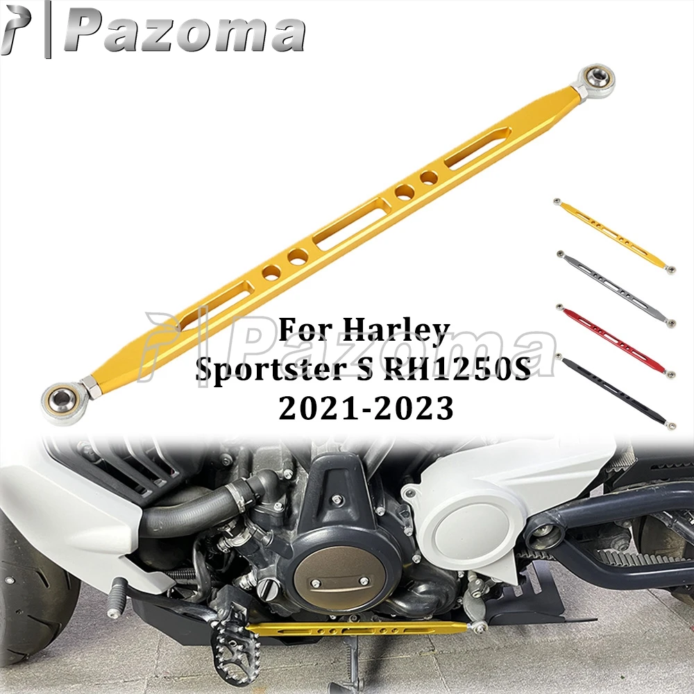 

Рычаг переключения передач Gold для Harley Sportster S RH1250S, алюминиевый мотоцикл со средним контролем, Регулируемый рычаг переключения передач 2021-23