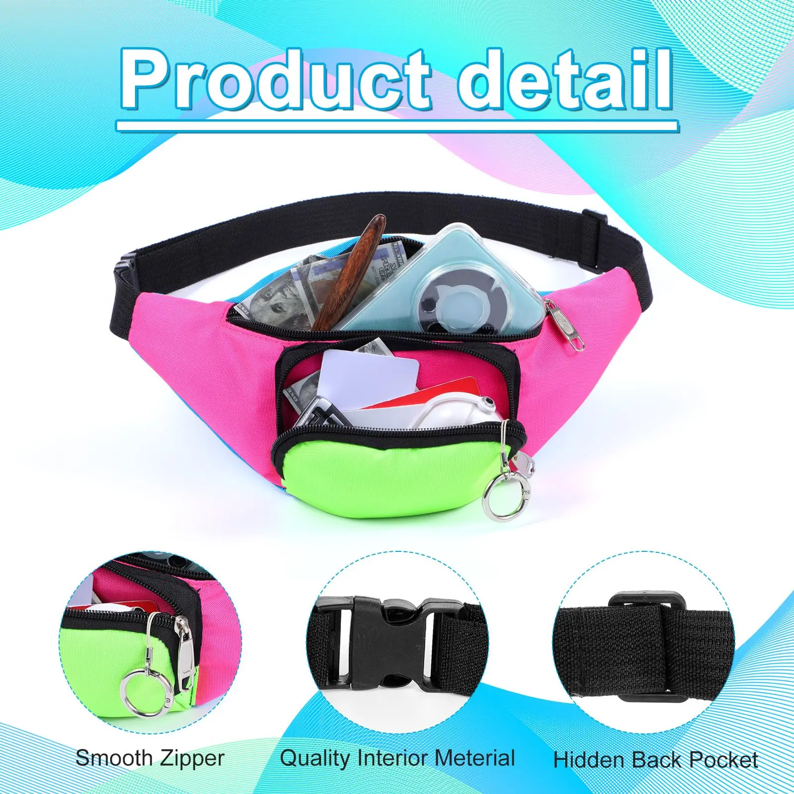Fanny Pack Waist Pack Shiny Waist Bag 2