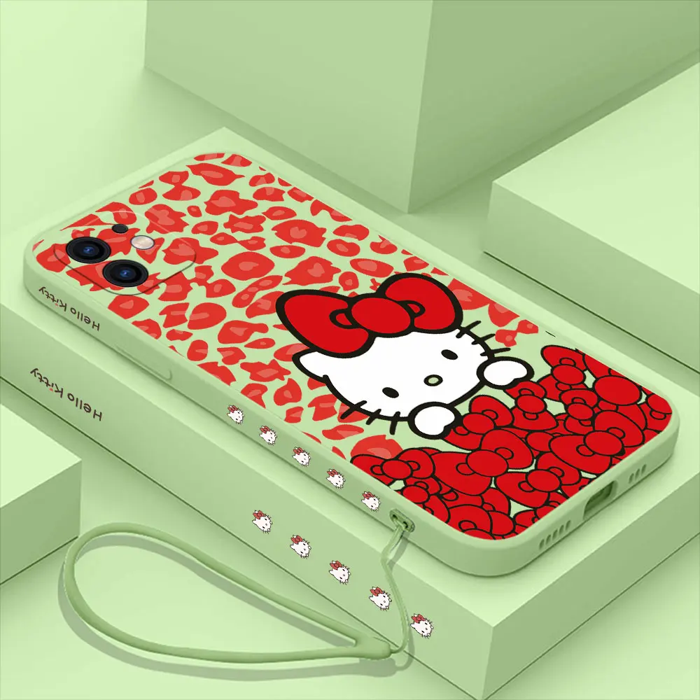 thumbnail image 1 of Sanrios-funda de teléfono con dibujos animados de Hello kitty, bonita funda con correa de mano para iPhone 15, 14, 13, 12, 11 Pro Max, Mini, X, XR, XS MAX, SE20, 8, 7 Plus, 1 of 5