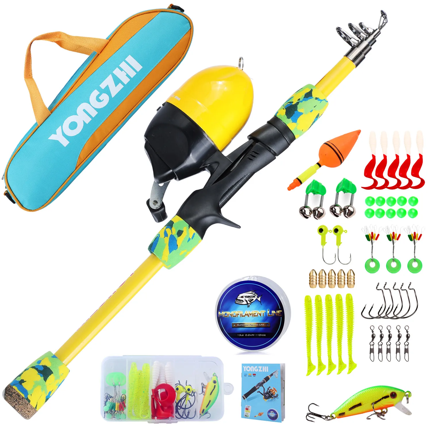 Kids Fishing Rod Telescopic, Fishing Rods Reel Children