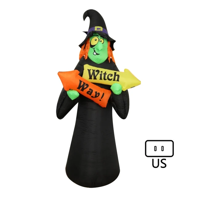 8 FT Tall Halloween Inflatable Witch Model for Halloween Party Indoor Outdoor - Image 2