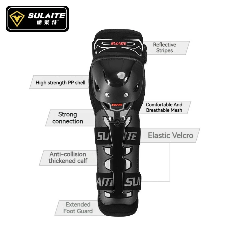 وسادات الركبة SULAITE موتوكروس، حماية الكوع لركوب...