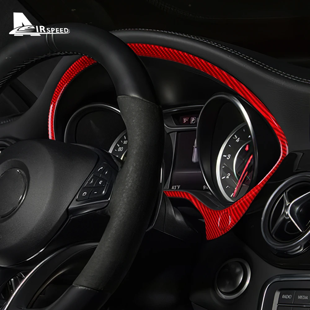 

Carbon Fiber Cover For Mercedes-Benz CLA C117 2014-2018 GLA X156 2015-2019 Accessories Interior Trim Speedometer Frame Sticker