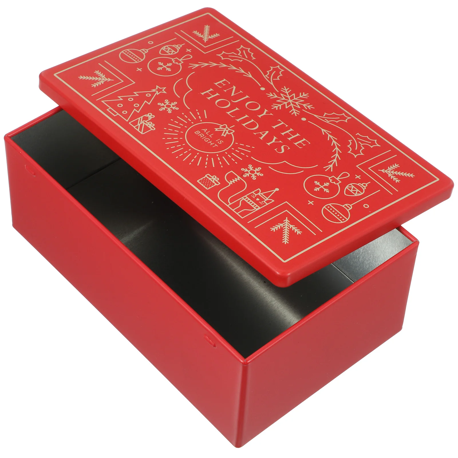 

Christmas Themed Gift Storage Case Empty Tinplate Box Holiday Chocolate Storage Box Cookie Tin Christmas Tinplate Box for Party