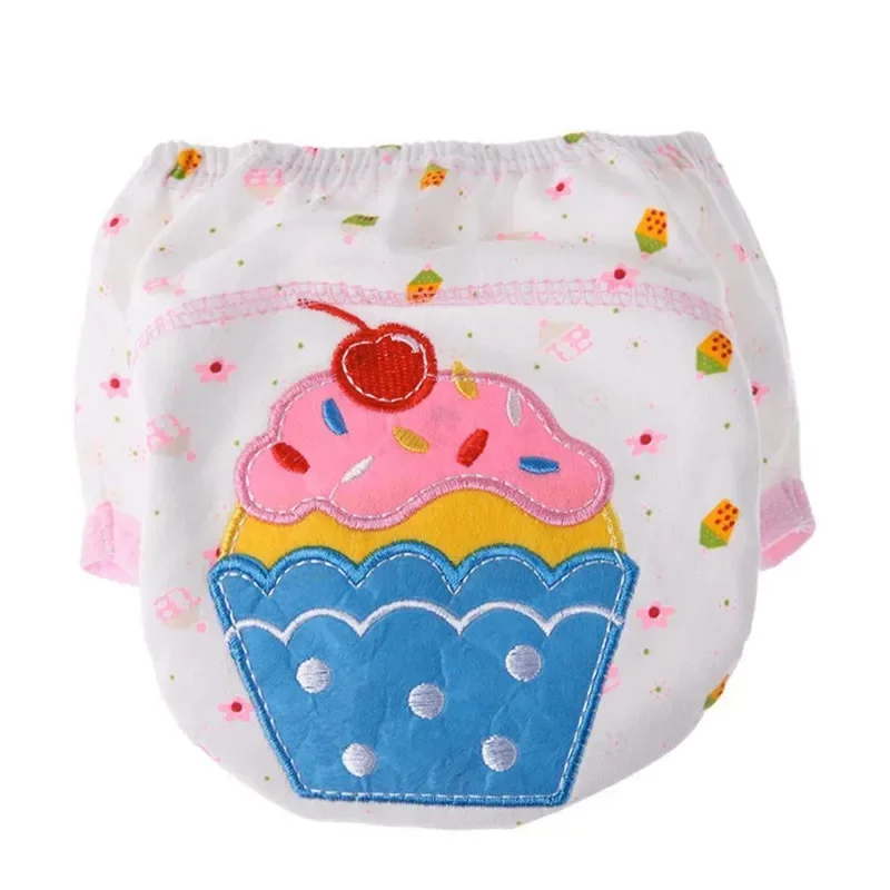 4pc/Lot Pink Series Waterproof Baby Girls Potty Training Pant Infant Underwear Panties Newborn Underclothing  size 90 5