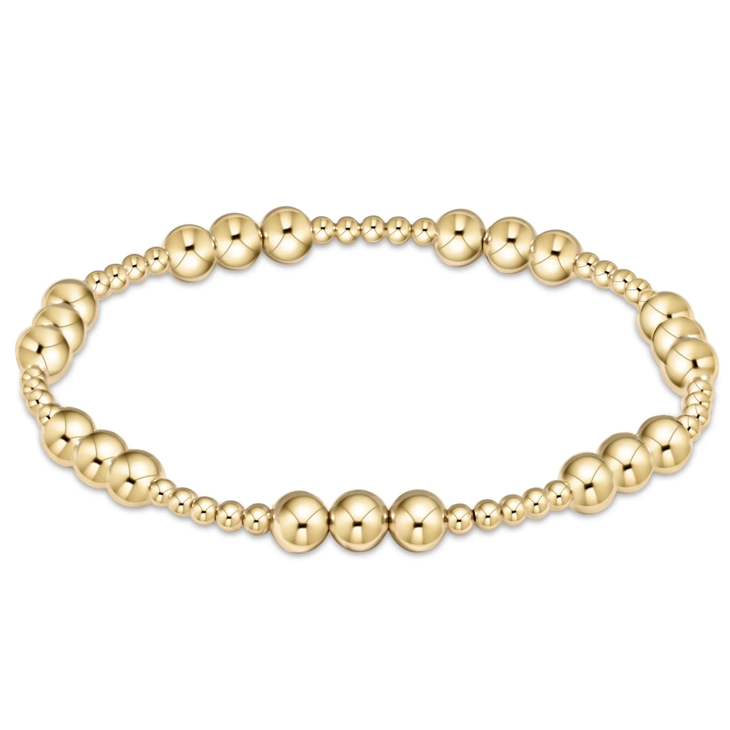 KKBEAD Gold Beads Bracelet for Women 18 K Waterproof Gold Plated Beaded Bracelets Jewelry Pulseras Mujer