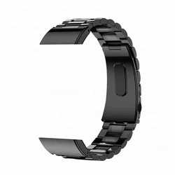 Stainless Steel Wristband for Smart Watch - Premium Metal Strap Accessory (Black Metal)