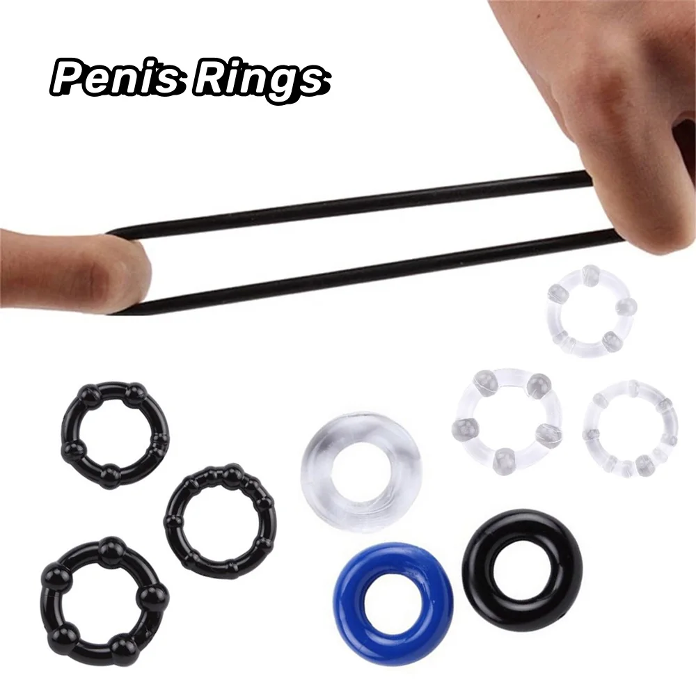 3 Pcs/Set Penis Rings Cock Rings Penis Trainer Stronger Erection Delay Ejaculation High Elasticity Time Lasting Sex Toys for Men Silicone Penis Ring Penis Ring Silicone Penis Rings