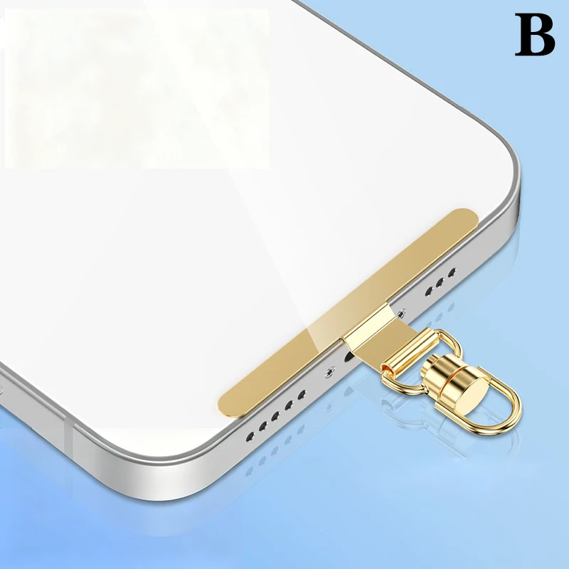 Steel Phone Lanyard with Anti-Lost Gasket and Metal Clip Strap