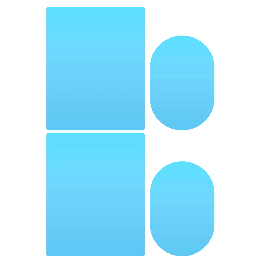 4개 자동차 사이드 미러 안티포그 필름 (스크래퍼 포함) 자동차 사이드 미러 윈도우 방수 필름 자동차 액세서리