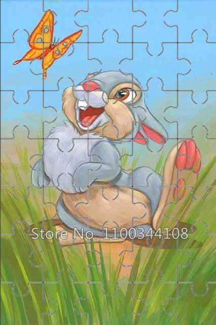 ディズニーバンビダンボ木製ジグソーパズル、子供の減圧おもちゃ