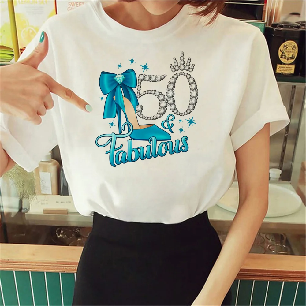 

Топ на 50 лет в день рождения, женская дизайнерская комиксная футболка с графическим рисунком, манга y2k, комиксная одежда