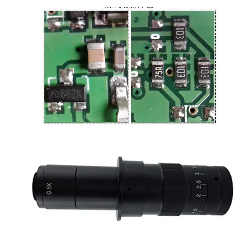 

C-mount Lens 120X 180X 300X Zoom Adjustable 0.7X-4.5X Magnification High Definition for USB Industry Microscope Parts Accessorie