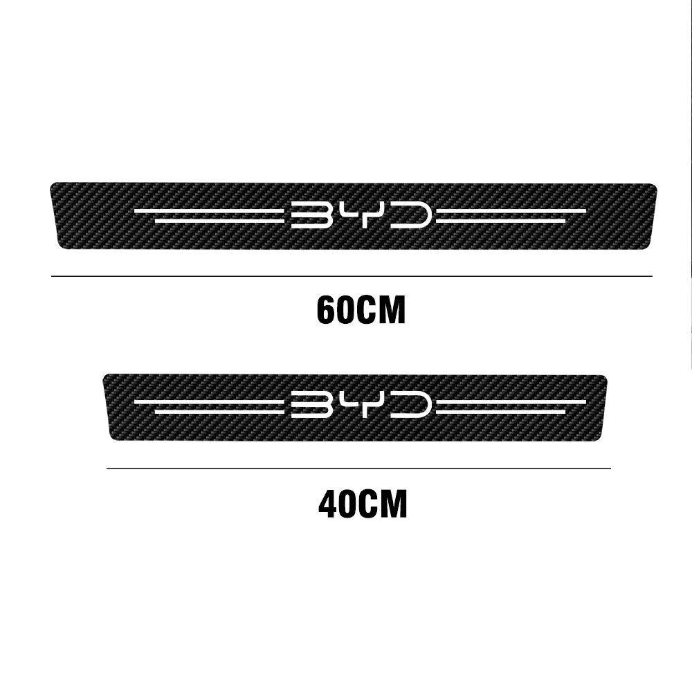차 문턱 스트립 카본 파이버 스티커 차 문턱 보호 액세서리 BYD M6 G3 G5 T3 13 S7 탕위안 아토3 송 씰용