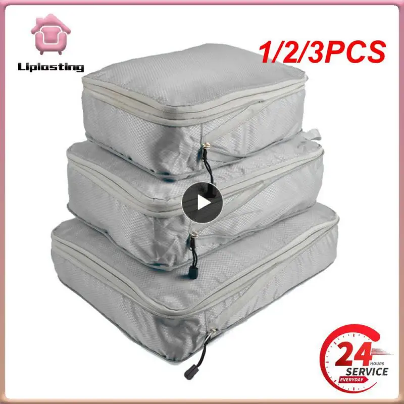 

Компрессионная упаковка в виде кубиков, дорожная сумка для хранения, чемодан, органайзер, складной водонепроницаемый нейлоновый материал, 1/2/3 шт.