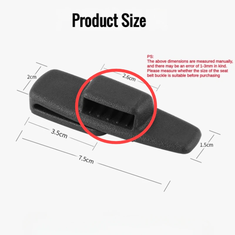 2PCS Universal Strong Car Safety Belt Protection Clip Plastic Seat Belt Clamp Buckle Adjustment Lock Fastener Car Accessories