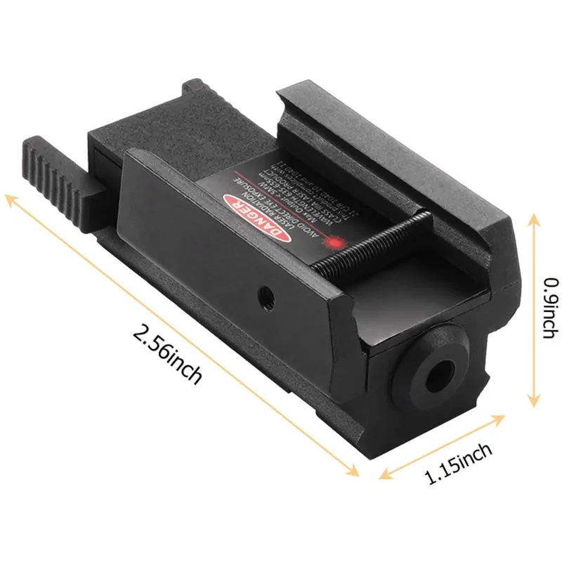 Rechargeable Tactical Compact Green/Red Dot Laser Sight with Picatinny Weaver Rail Mount for Hunting Pistol Handgun Rifle