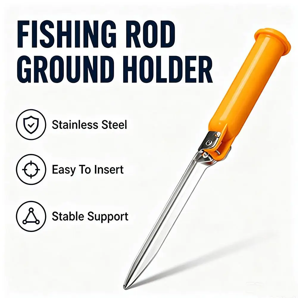 Foldable Fishing Rod Stand - Portable Pole Support Bracket
