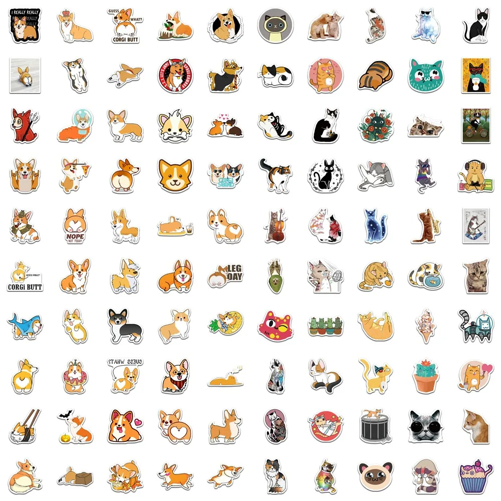Mix Cute Cartoon Animals Graffiti Stickers
