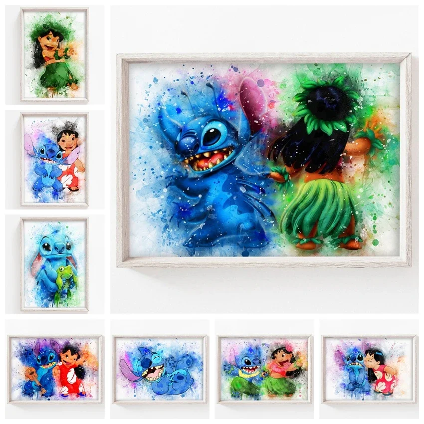 Disney Anime Lilo Stitch 5D DIY Diamond Painting Cross Stitch Cartoon Embroidery Rhinestones Mosaic Child's Birthday Gift