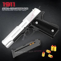 Black Automatic Colt 1911 Automatic Shell Soft Bullet Toy Gun Air Gun CS Shooting Weapon Boy Toy (continuous Firing) 1