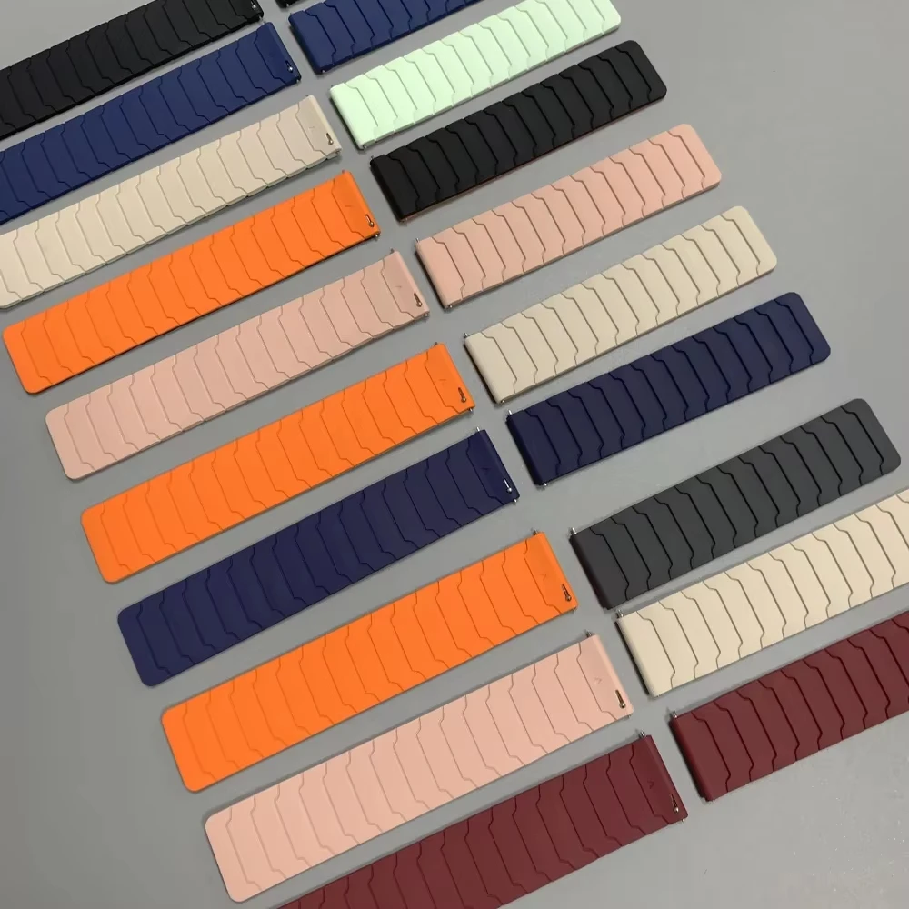 Sporty Magnetic Silicone Watch Strap - 22mm Universal Fit