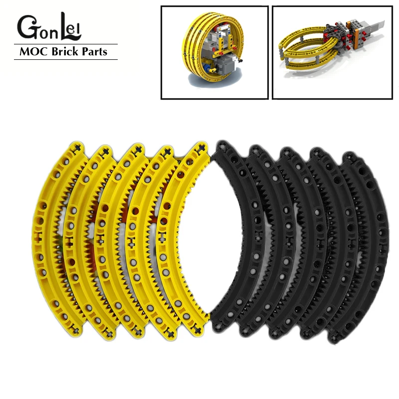 

4Pcs/Lot Technical Gear Rack Annular Rack 1/4 Circle 11X11 Building Blocks MOC Parts EV3 Bricks Gears Children's Toys Gifts