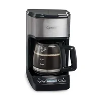 Mini Drip Coffee Maker Stainless Steel Programmable Timer Warmer Black 5-Cup 1