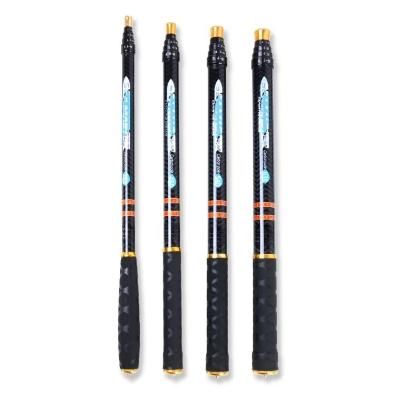 초경량 탄소 낚싯대, 짧은 섹션, 각 낚싯대 길이 4 개, 조절 가능한 스트림 낚싯대, 신제품