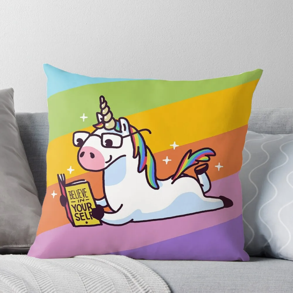 

Unicorn Believe in Yourself Magically Fabulous II Throw Pillow Christmas Pillows Couch Pillows Bed pillowcases